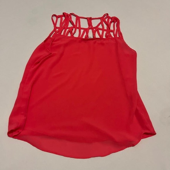 Naked Zebra pink sleeveless strappy blouse M - Picture 7 of 9